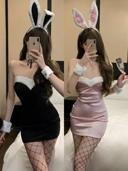 Sexy Women Lingerie Lolita Maid Uniform Babydoll Lace Rabbit Dress Cosplay Costumes Bunny Cosplay Anime Costumes Bra Set Outfit