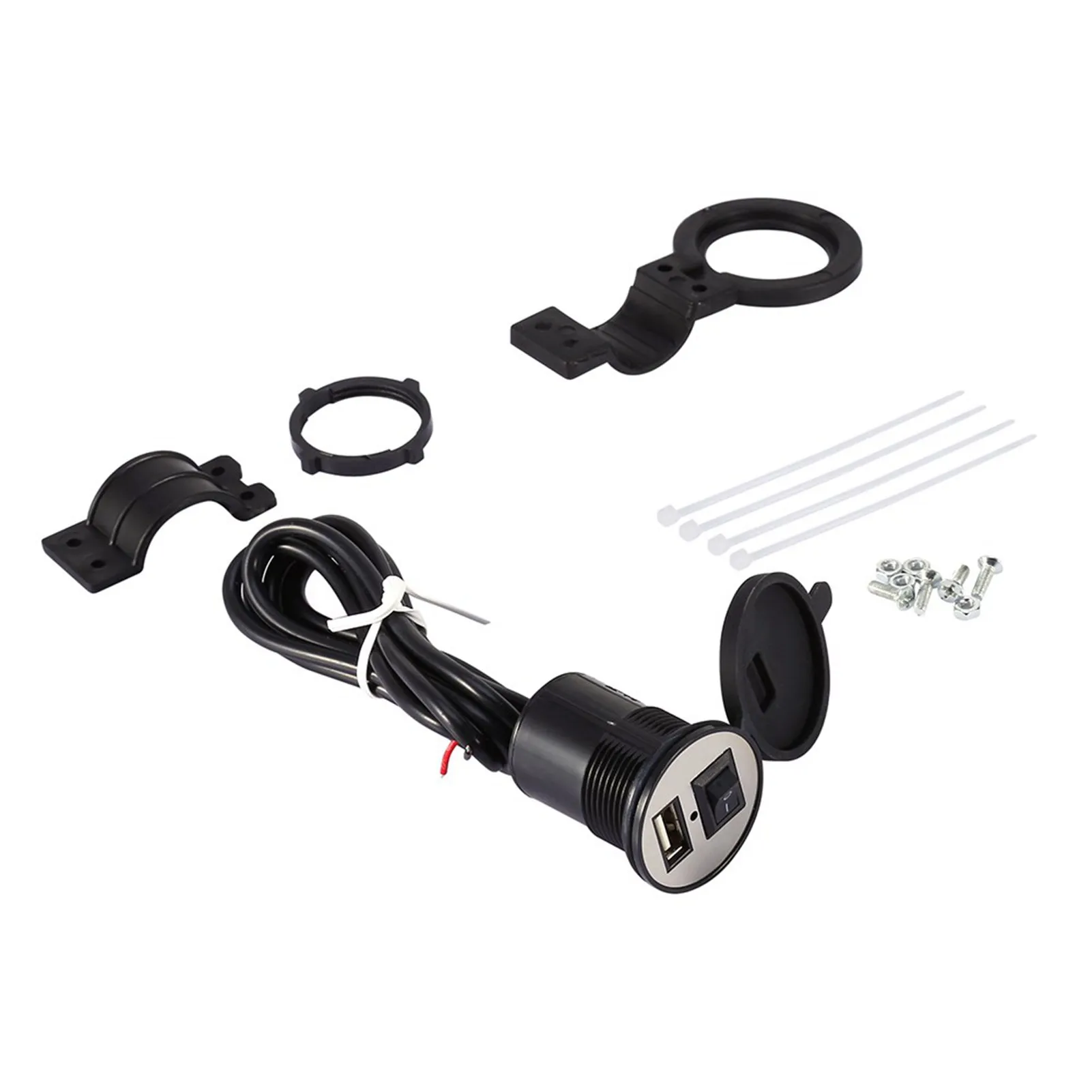 

USB Motorcycle Mobile Phone Power Supply Charger Waterproof Port Socket 12V