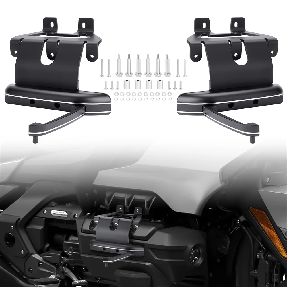 

For Honda Gold Wing GL1800 F6B 2018-2025 Motorcycle Flip Foot Pedals Adjustable Highway Pegs Driver Foot Peg