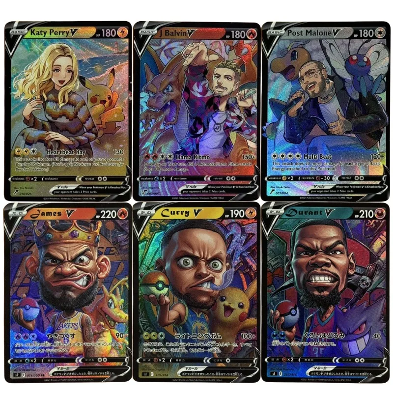 

DIY 3 шт./компл. Ptcg Pokemons Charizard Singing Star Ball Star Series Коллекционная карта Gengar Самодельные игры Флэш-карты Игрушка в подарок