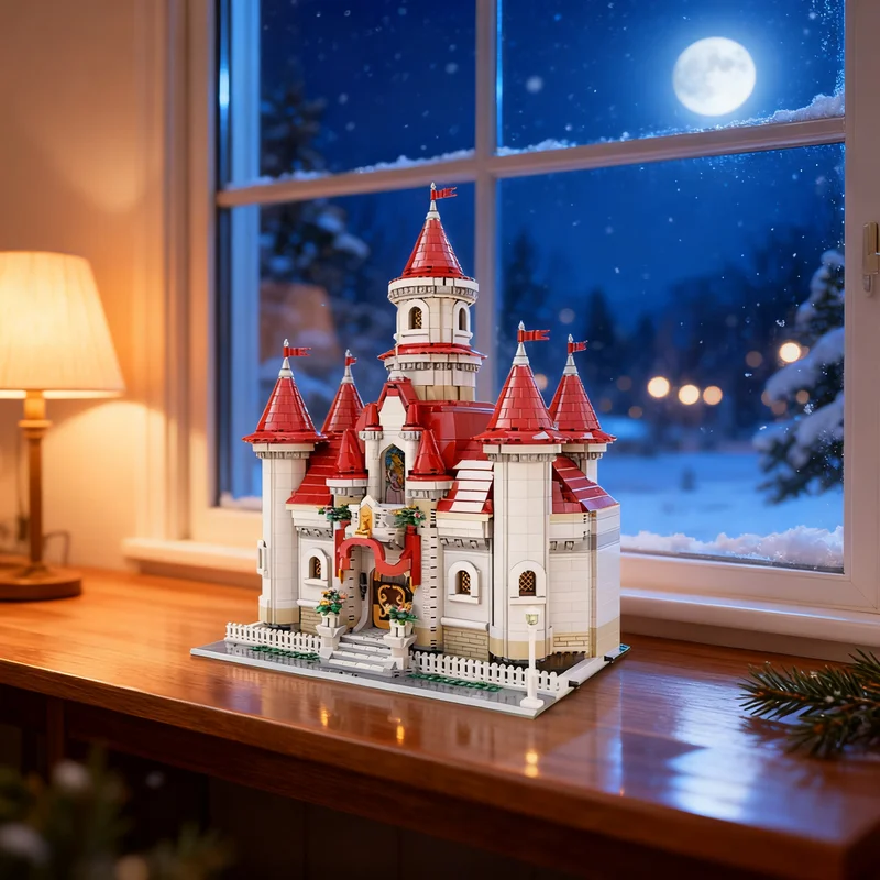 4962pcs MOC Marioes Peach's Castle Modular Model Christmas Gift Interior Decoration Decorative Ornament For Bookshelf Display