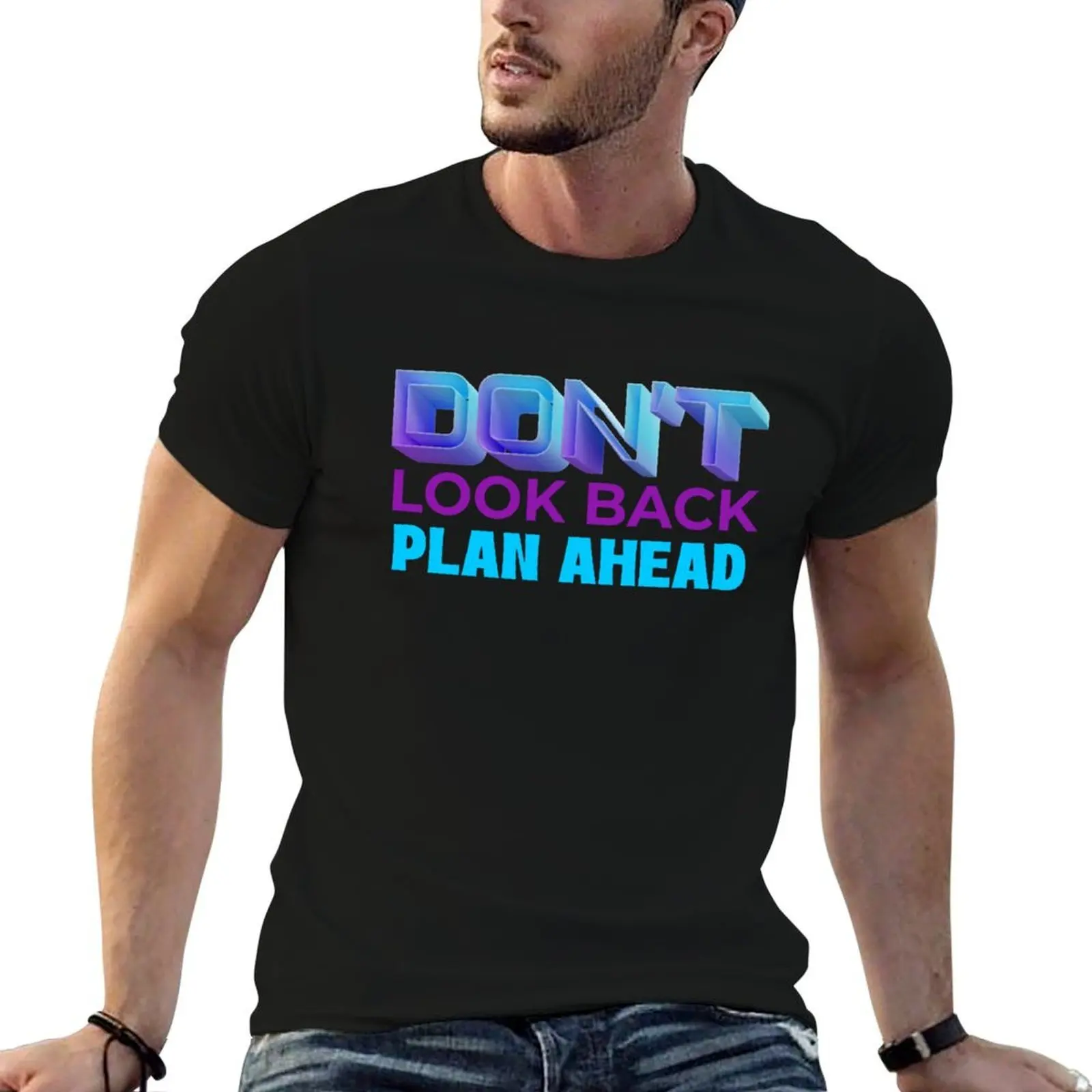 T-shirt OPTIMISTIC QUOTE TO LIVE BY, vêtements de sport respirants pour hommes