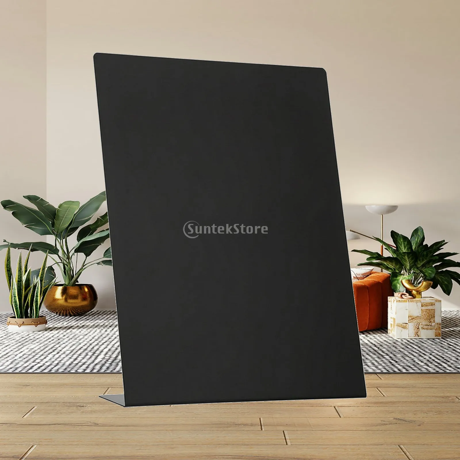 freestanding-l-shaped-magnetized-display-board-black-magnetized-memo-board-with-support-bracket-compact-multifunctional