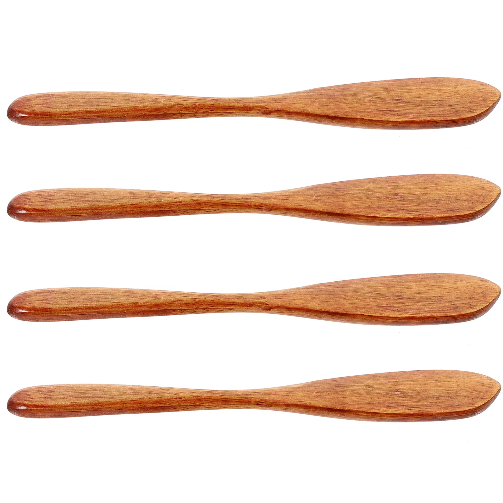 

4pcs Wooden Butter Jam Cream Cheese Pastry Kitchen Utensil Home Bakery Tool Smooth Surface Hand Wash Only Jam Spreader Wood