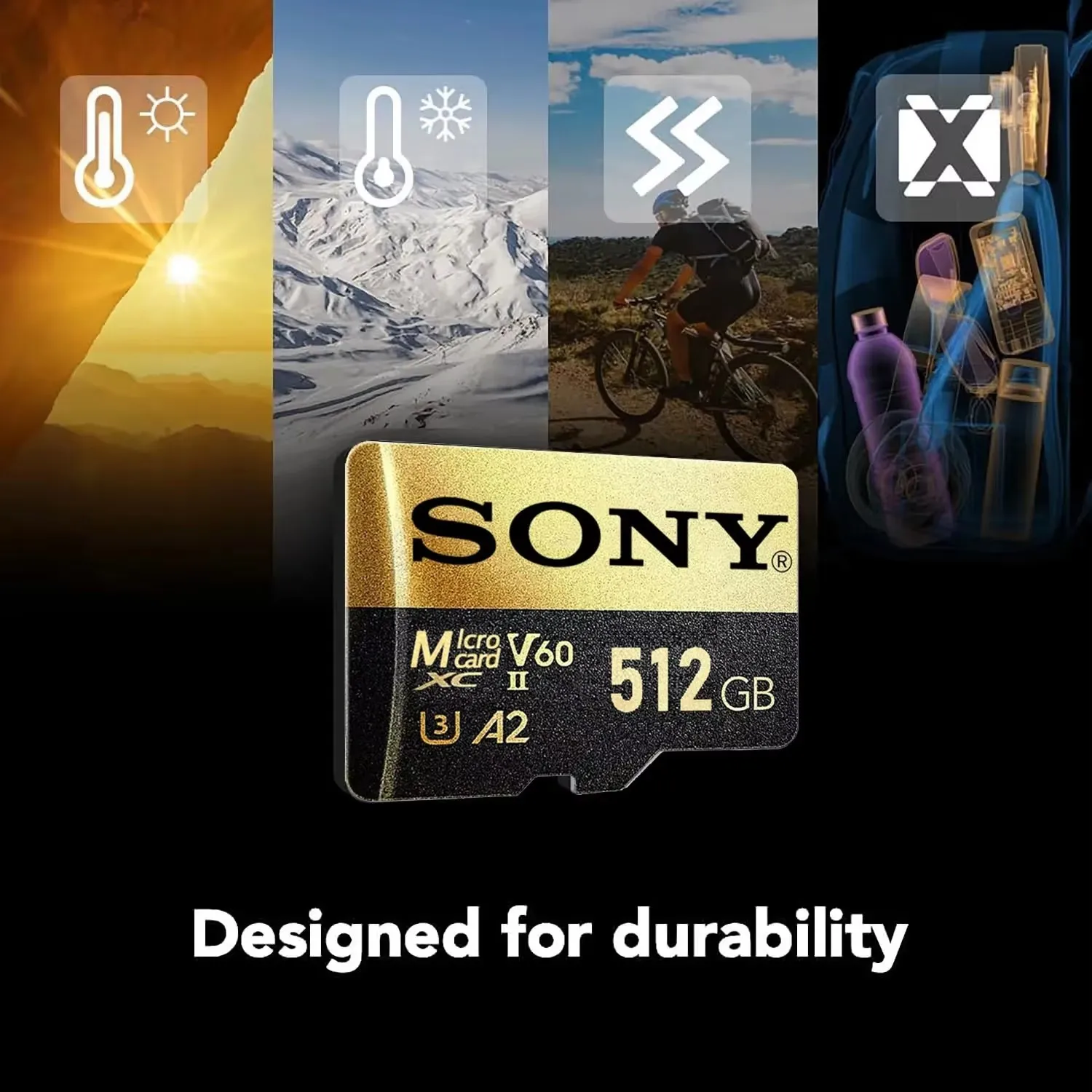 Tarjeta de Memoria SONY U3 A2 Micro TF SD de 64G 128G 256G 512G 1TB U3 V30 4K Full HD para Teléfono/Computadora/Dron 3