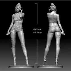1/24 75mm 1/18 100mm Model z żywicy zestawy dość Sexy urocza dziewczyna piosenkarka rysunek niepomalowane bez koloru RW-543