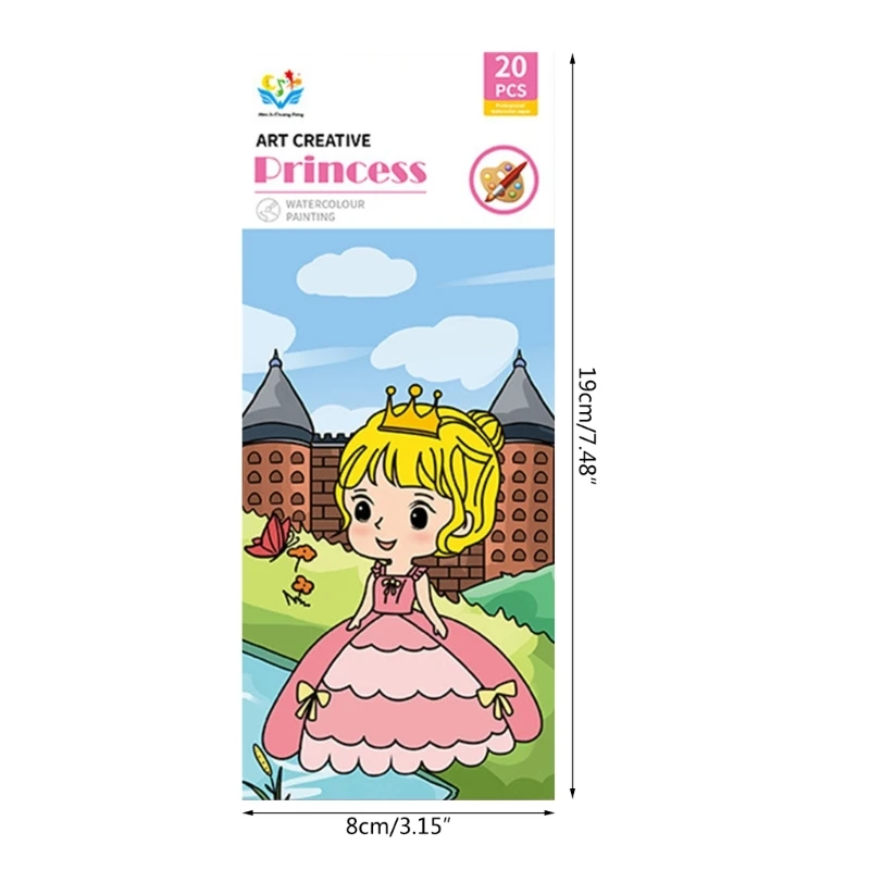 キッズ水彩スケッチブック 水彩塗り絵 水彩画帳 水彩画帳 水彩絵の具セット