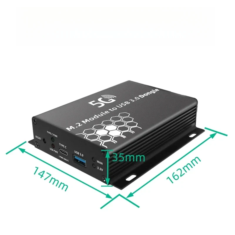 NGFF(M.2) 4G/5G Module to USB 3.0 Adapter with auxiliary power and Cooler Fan Supports  the following brand M.2  5G Modules