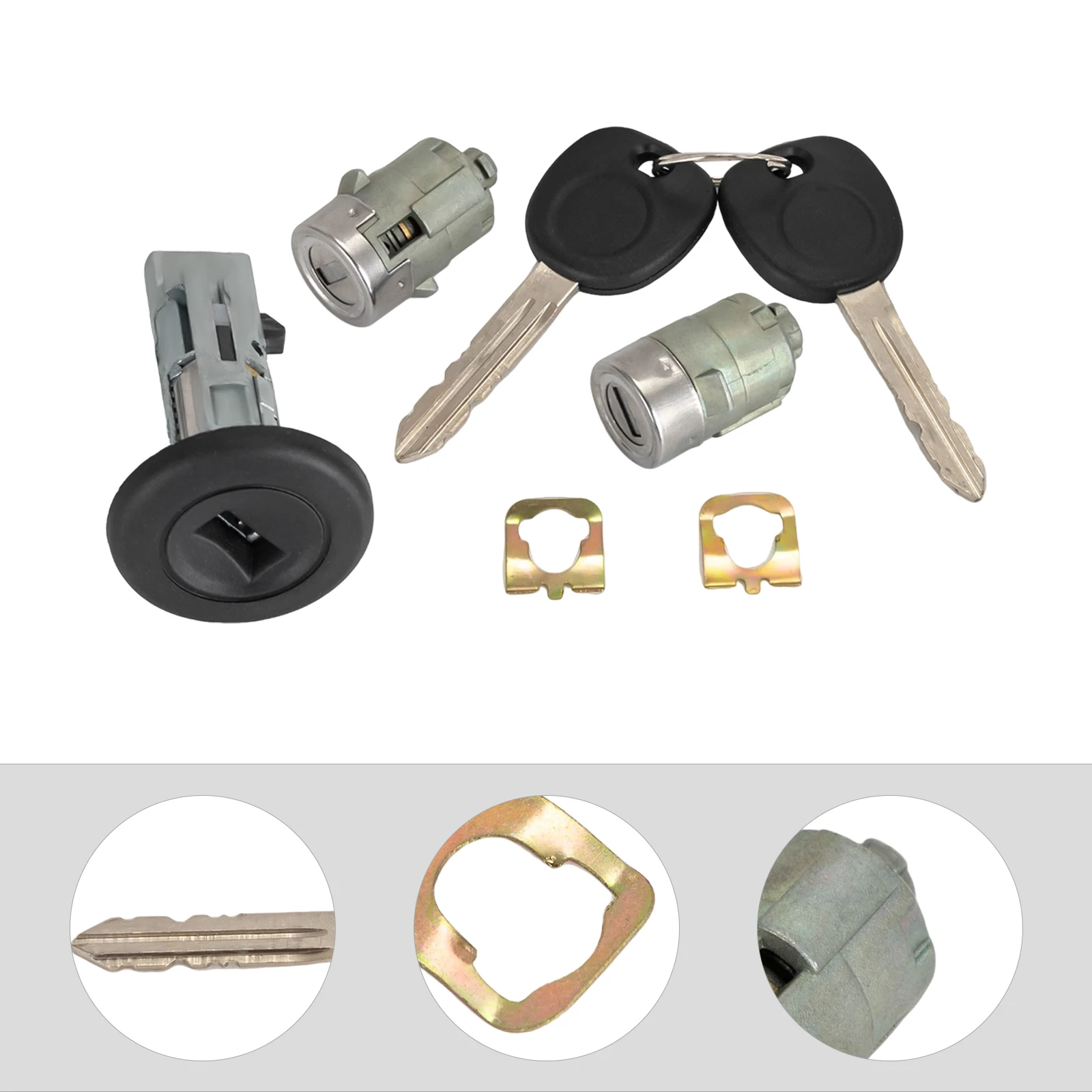 سيارة مفتاح إشعال قفل اسطوانة قفل الباب عدة مع مفاتيح 15298924 15034985L ل تشيفي سيلفرادو 1500 2500 1999-2006 أجزاء-A61E #6