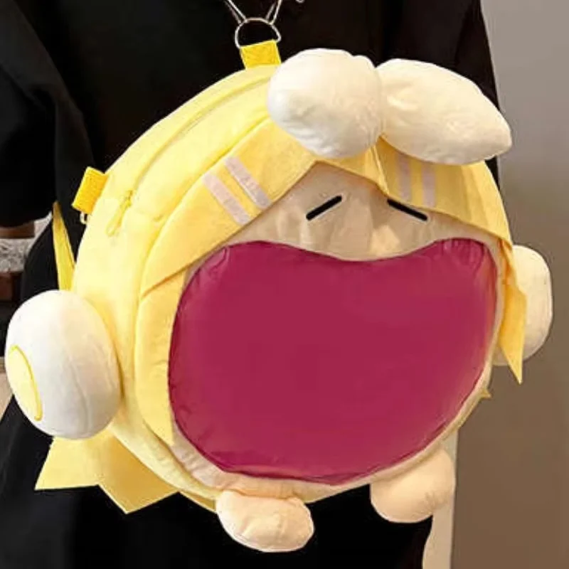 Super Cute Hatsune Miku Kagamine Rin Kagamine Len Plush Shoulder Bag Painful Packet Kawaii Cosplay Backpack Girls Children Gift