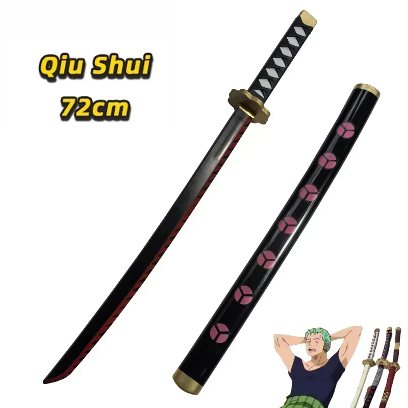 72cm One Piece Cosplay Roronoa Zoro Katana Sword PU Yuki Sword Role Playing Aki Mizu Samurai Home decor Party boy Gifts model