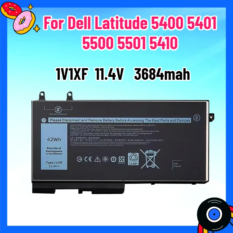 

11,4 В 3684 мАч 1V1XF аккумулятор для ноутбука Dell Latitude 5400 5401 5500 5501 5410 серии 01V1XF XV8CJ R8D7N