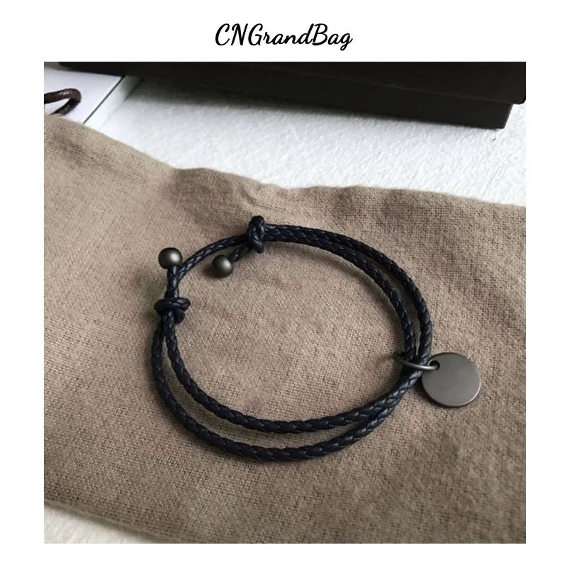 

Моющийся коврик, кожаный браслет ручной работы из овчины, пара Sle, подарок для мужчин и женщин, персональный кожаный браслет из веревки