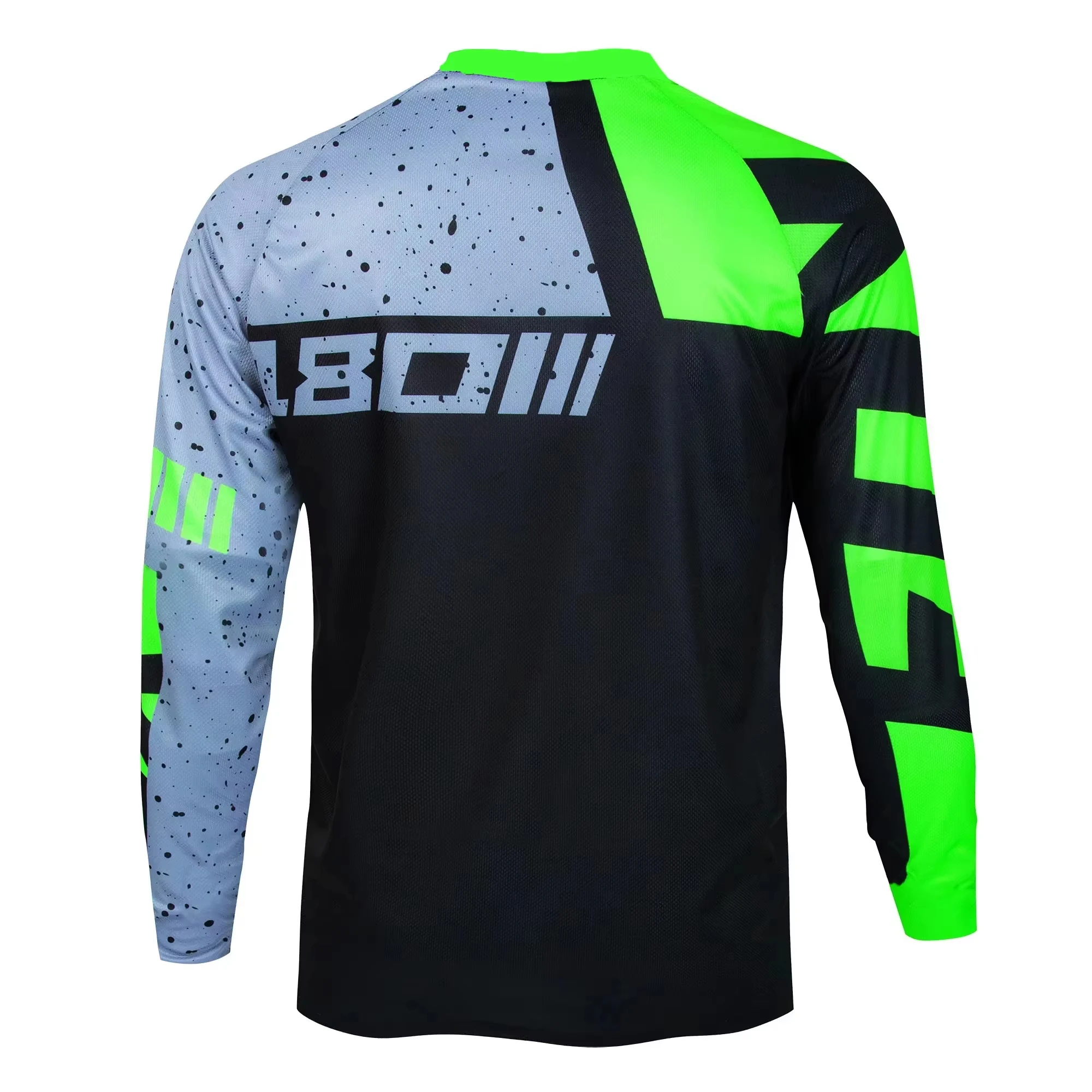 Men's Letter Pattern Long Sleeve Cycling Jersey Mtb Motocross Off Road Top Breathable Loose Fit Dirt Bike Riding Family Matching