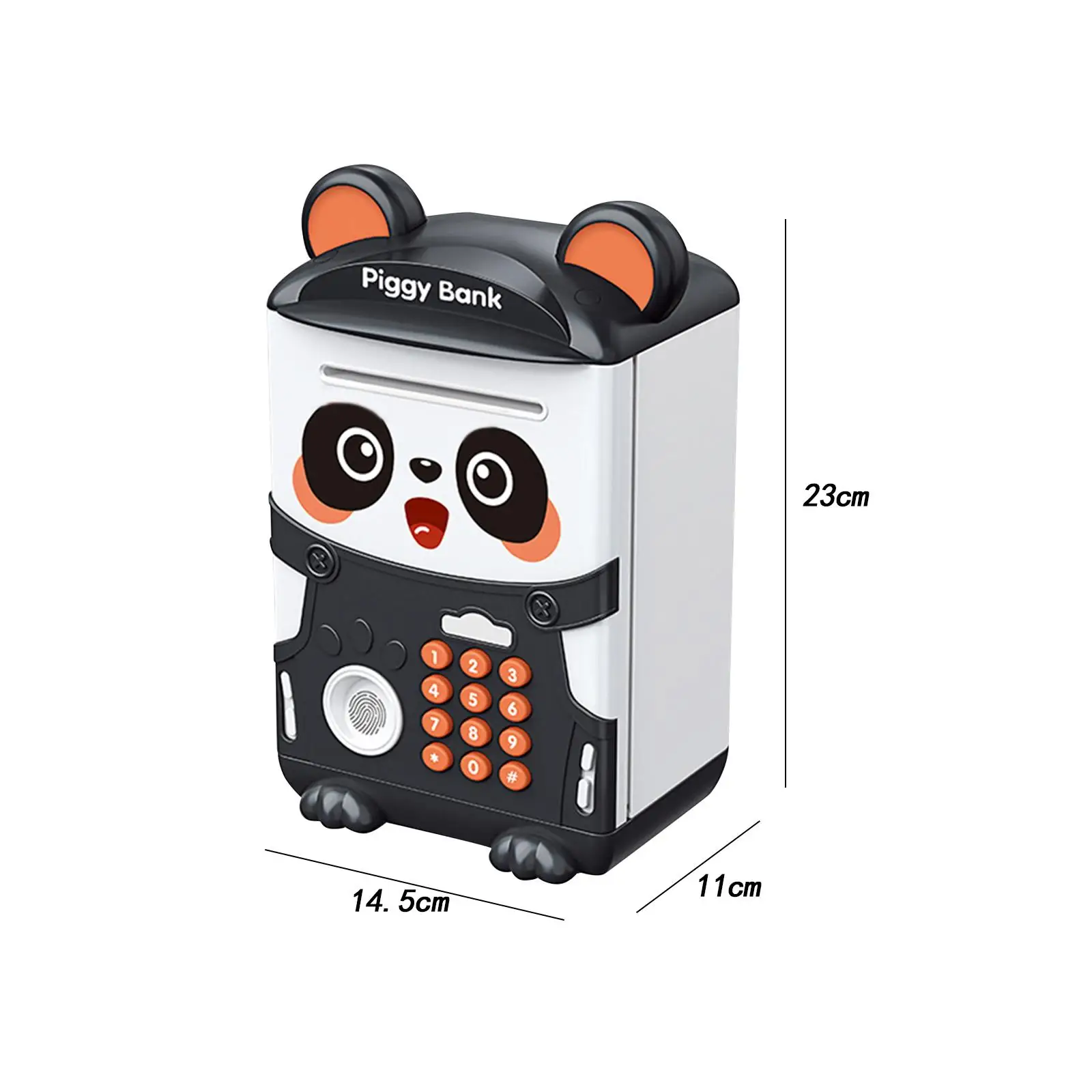 Electronic Panda Piggy Bank with Fingerprints Interactive Toy Early Learning ATM Money Bank for Boys Girls Age 3+ Children Kids