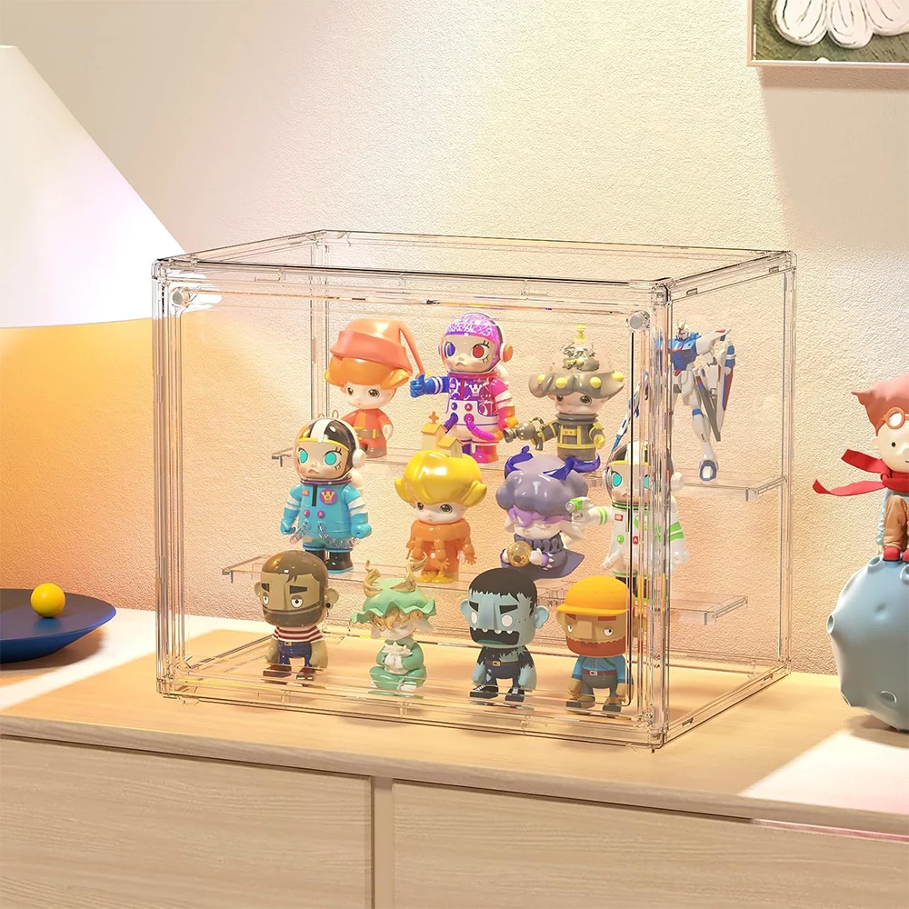 

Clear Display Box for Fingures Clear Acrylic Toy Display Case for Figurines and Blind Box Dolls Action Figure Organizer