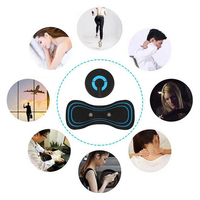 Mini Electric Neck Massager EMS Portable Body Back Massager Stickers Vibration Electric Muscle Stimulation Pain Relief Vertebra