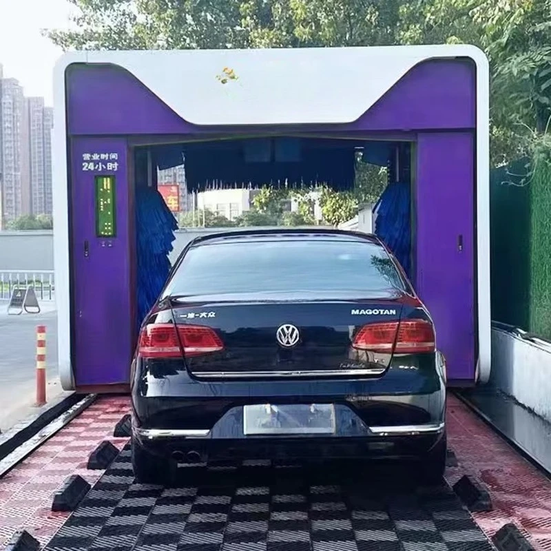 Customized Electric Pressure Cleaning 5 Brush Automatic Rollover Car Wash Machine With Fast Washing Stainless Steel