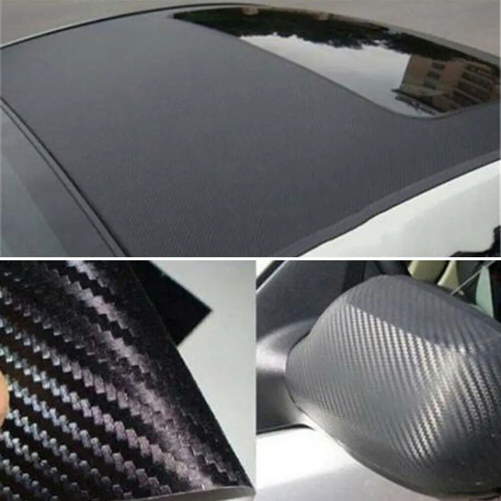 3D Carbon Fiber Car Vinyl Foil Film Wrap Roll Sticker Decal Interior Accessories Measurement *Size:127 * 30 Cm / 50 Inches * 11.