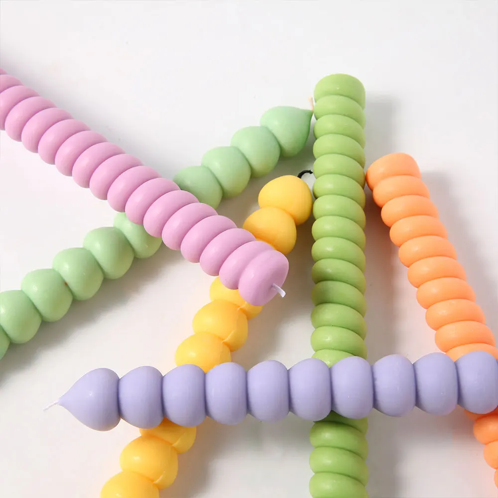 Boowan Nicole Long Spiral Silicone Candle Mold Handmade Scented Candle Mould Home Decoration Tools