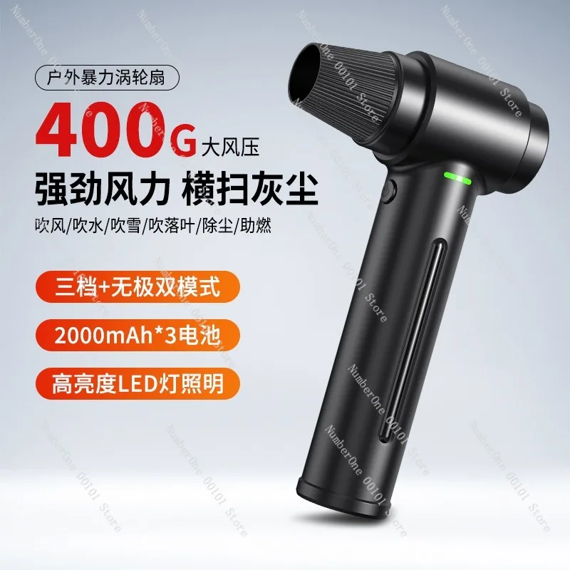 Powerful Handheld Air Duster Turbo Fan Wireless High Speed Portable Dust Blower for Car Keyboard PC Electronics Home Cleaning