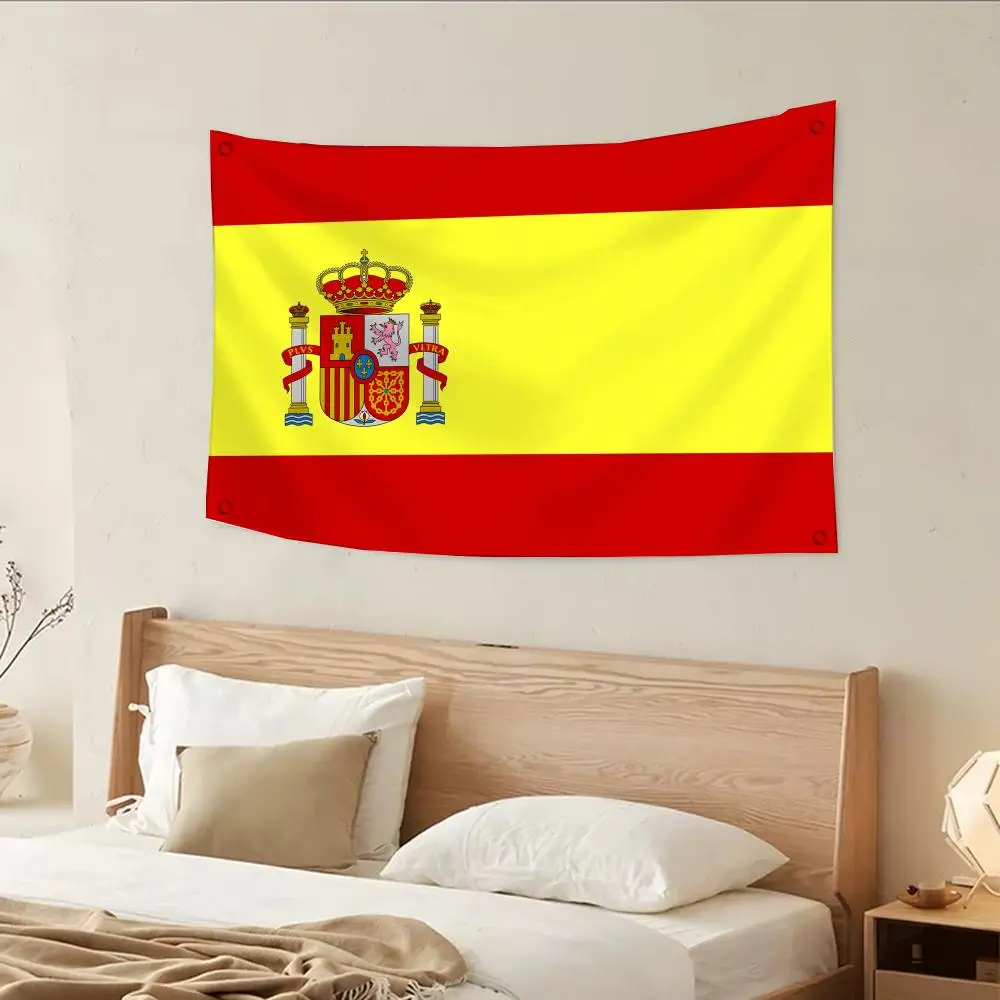 spanish flag Flags flags four rings hanging no edging for indoor use and outdoor decor easy hanging
