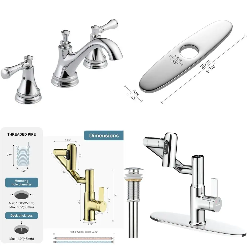 

Widespread 2-Handle Bathroom Faucet in Chrome Finish with 8-Inch Spacing and Eco-Friendly Features
