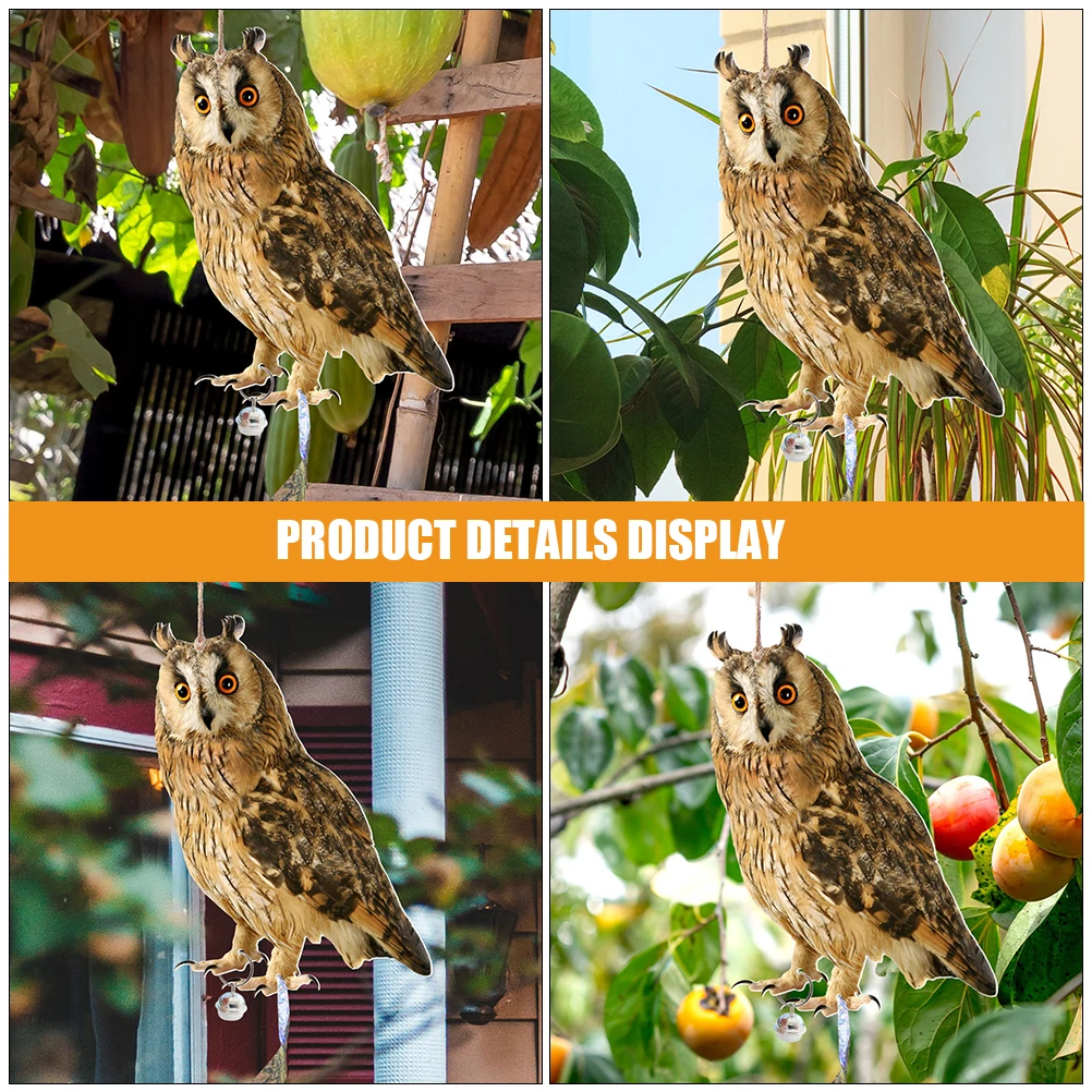 

2 Sets Decor Garden Yard Outdoor Wind Deterrents For Tree Balcony Porch Decoration Craft Ornamentgarden Supplies Owl Hanging