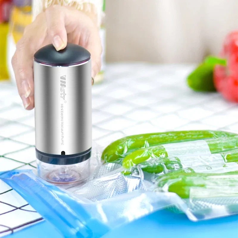 Sac de conservation des aliments Sous Vide réutilisable, sacs de conservation des aliments, thermoscelleuse Sous Vide, pompe à Air Rechargeable par