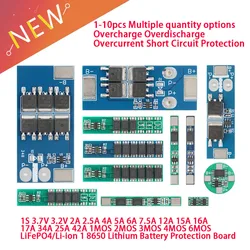 1S 3.7V 3A 4A 7.5A 10A 12A 16A 24A 3.2V 1MOS 2MOS 3MOS 4MOS 6MOS LiFePO4/Li-ion BMS PCM 18650 Lithium Battery Protection Board