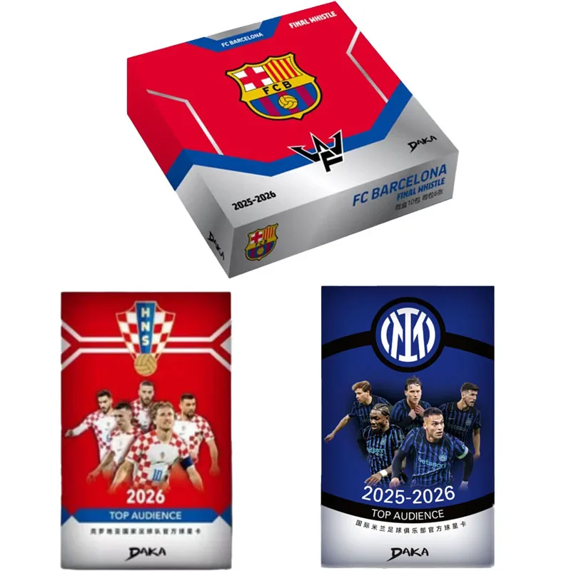 Daka 2024-2025 Cartas Colecionáveis Oficiais de Futebol: Manchester City, Juventus, AC Milan, Inter de Milão - Edição de Colecionador - Caixa de Presente