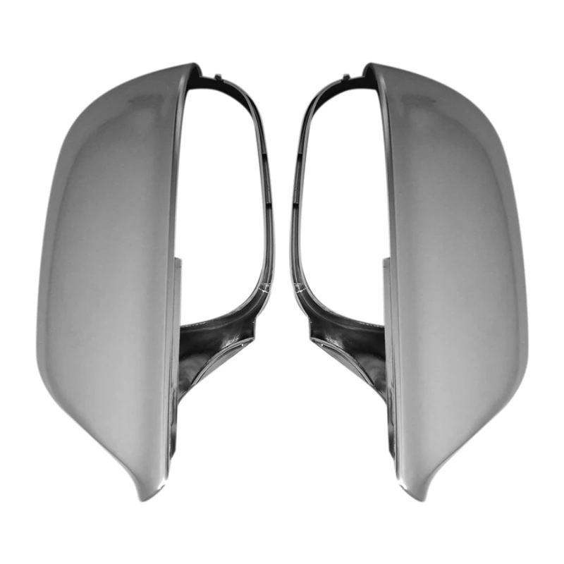 

For- Q5 09-17 Q7 4L 19-14 Matt Chrome Side Mirror Cover Rear View Mirror Caps Silver Matt