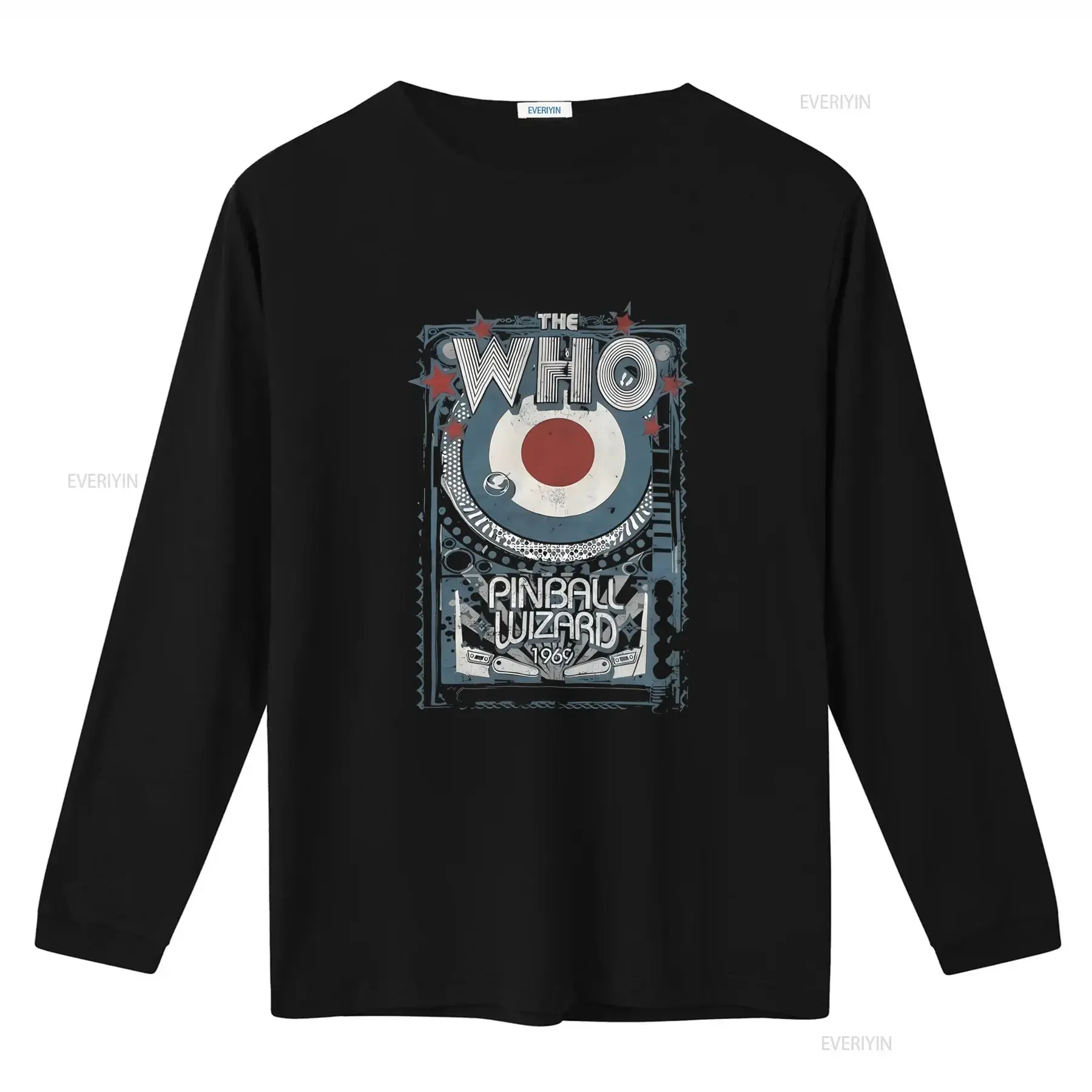 Retro The WHO Pinball Wizard 1969 Rock Band T Shirt for Men vintage Washed Slightly Comfortable designer clothes Versatile