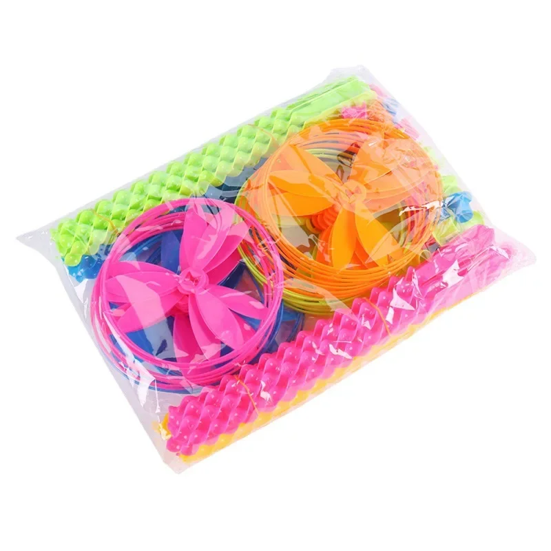 20set/bag Colorful Hand Push Flying Disc Toys Plastic Flying Dragonfly Kids Birthday Party Favors Guests Gifts School Prizes