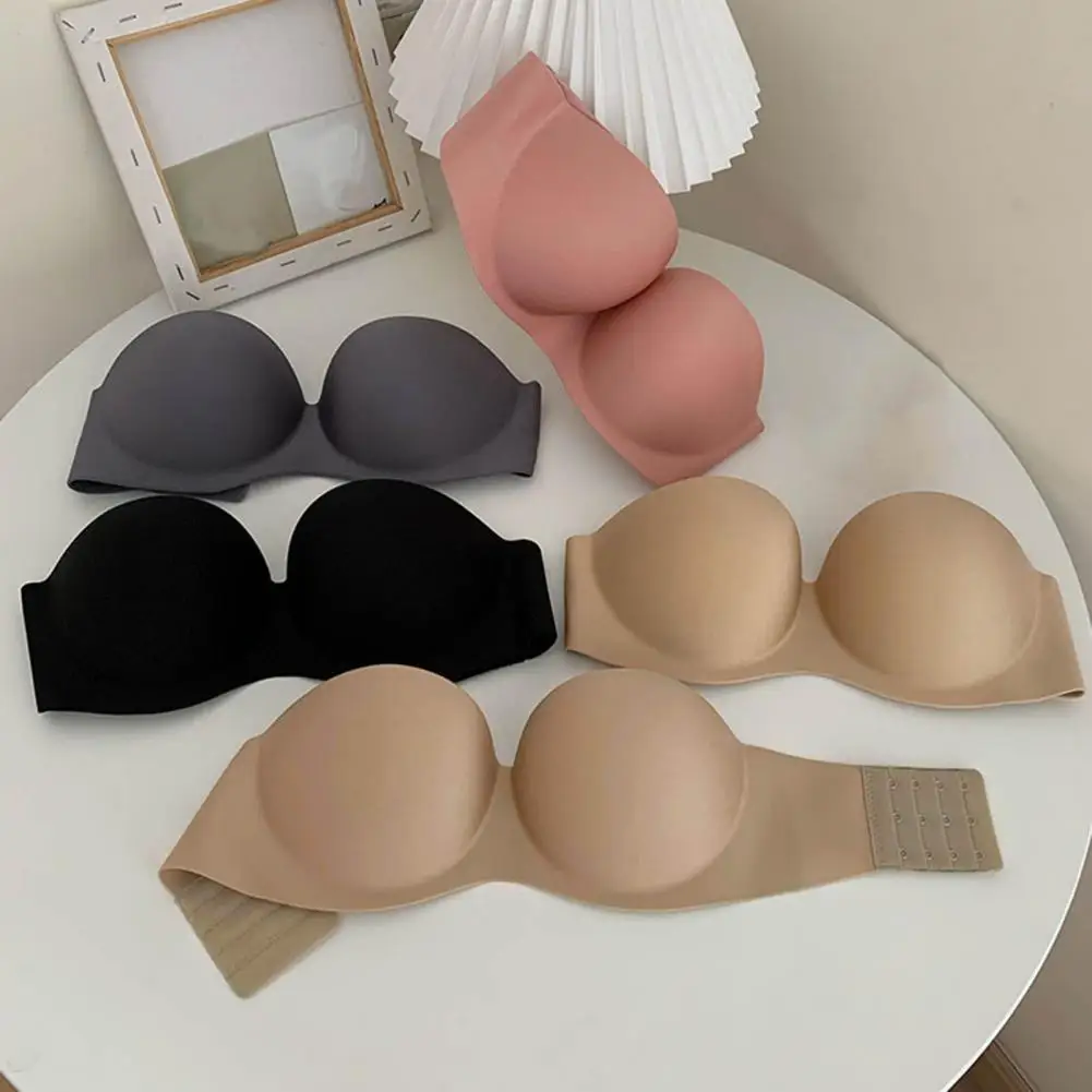 

Women's Strapless Push Up Bra Padded Seamless Invisible Comfortable Support No Straps Bras Summer Accessories