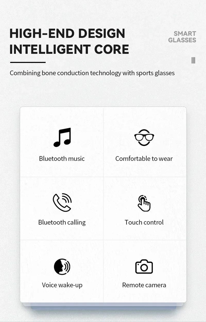 Lenovo AI Smart Kamera-Brille Bluetooth Touch-Steuerung Sprachaufzeichnung Echtzeit-Übersetzer Freisprecheinrichtung Smart Eyewear 2026 – Detail 4