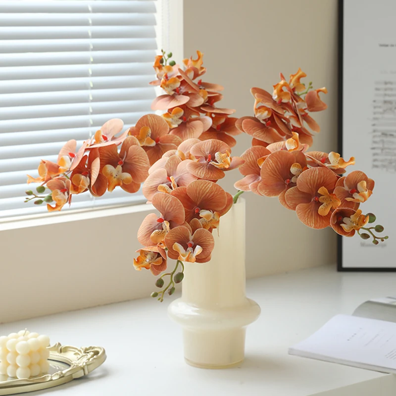 

1Pc Simulation 7 Heads Phalaenopsis Real Touch Artificial Flowers Wedding Decor Home Party Flower Arrangement Butterfly Orchids