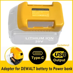 1pc Adapter With Dual Output Interface For DEWALT 18V 54V Battery DCB200 Batteries