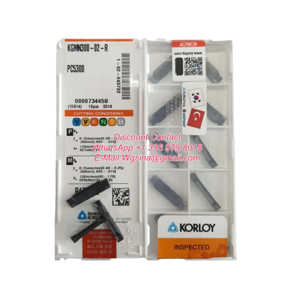 10pcs Original KGMN Grooving Insert 200 300 400 500 600 800 02 04 08 L R T NC5330 NC3220 PC5300 PC9030 NC6310 CNC Lathe Grooving