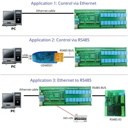 4/8/16CH Digital Analog Ethernet Remote I/O Modules Modbus RTU TCP/IP MQTT Network Controller 4-20MA 0-10V DAC Output Board