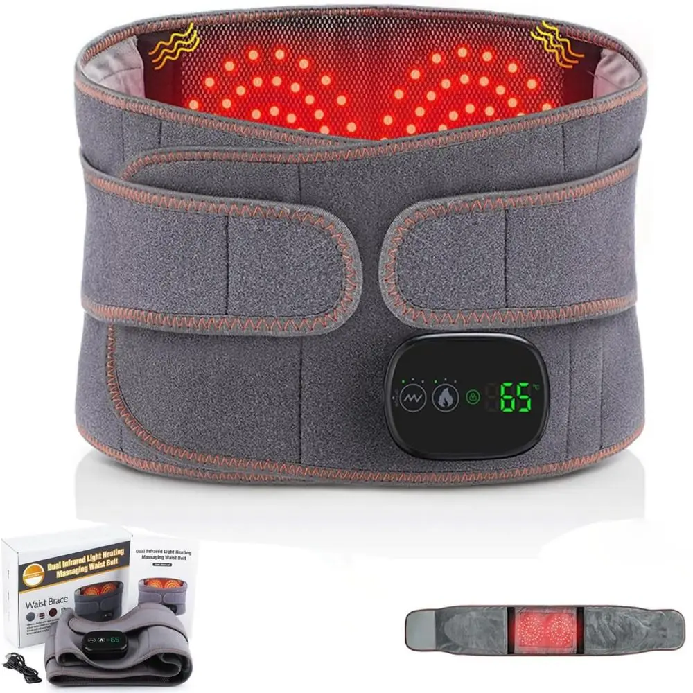 

Neoprene Red Light Massager Touch Screen Long Lasting Heating Belt Three Adjustable Heating Temperatures Three Vibration Modes