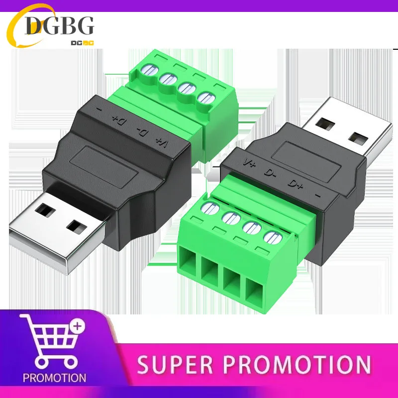 

Avoid Welding Plugs USB 2.0 USB Connector Type A Adapter Connector Jack USB Turn Terminal 4 pin Type-A 4-pin Male/Female Plug