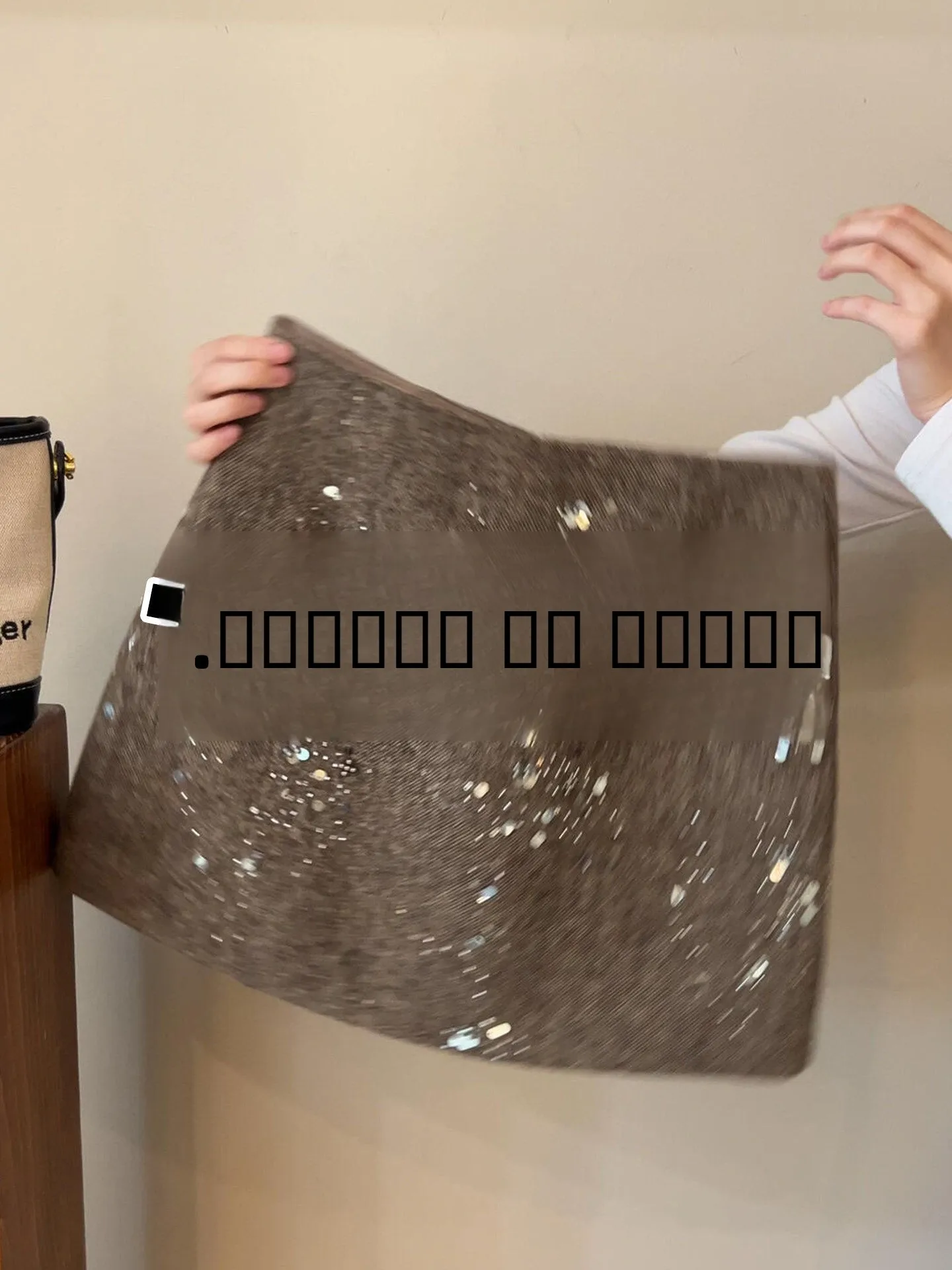 

Шерстяная юбка с пайетками, с высокой талией, облегающая, А-силуэт, короткая, женская, осенне-зимняя, модная юбка Ciwalk