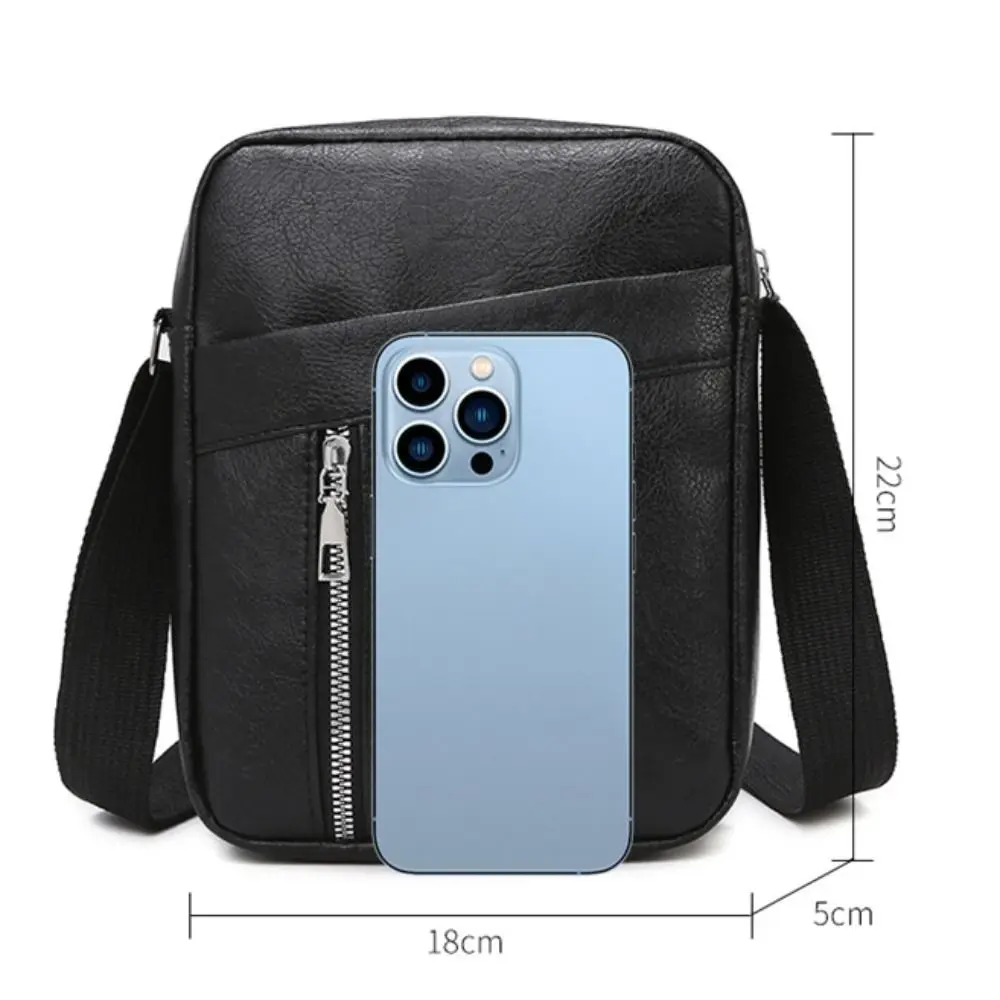 PU Leather Men Messenger Bags Handbag Men's Sling Bag Messenger Shoulder Crossbody Bags Large Capacity Handbags Multifunctional