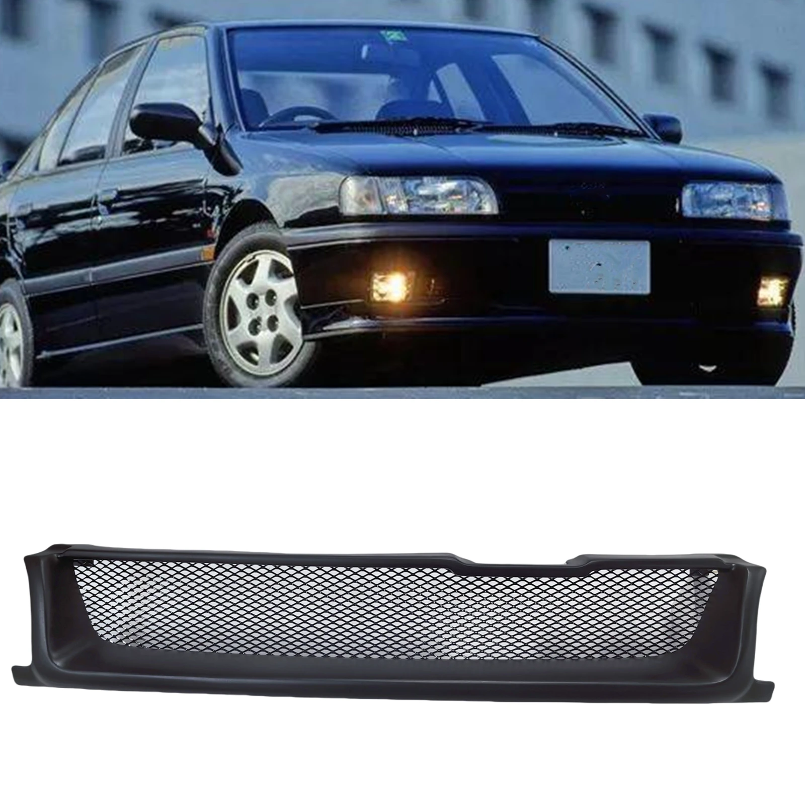 

For Nissan Primera P10 Infiniti G20 Front Grille Racing Grill Real Carbon Fiber/ Fiberglass Car Upper Bumper Hood Mesh Grid