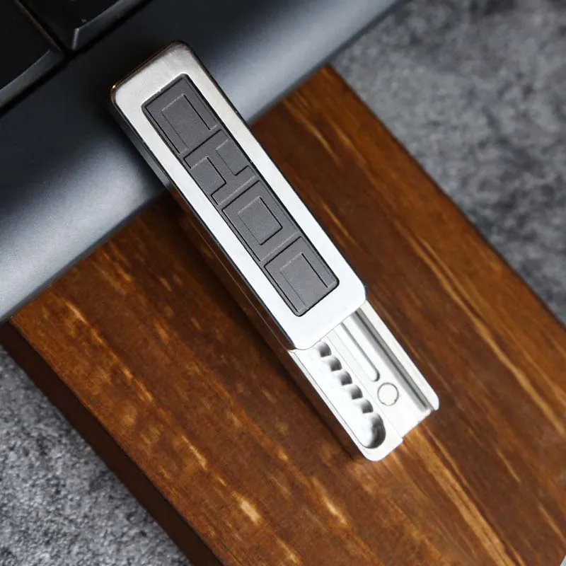 منزلق دفع عمودي ميكانيكي - لعبة تخفيف التوتر EDC المعدنية للبالغين، لعبة ADHD وتخفيف القلق، هدية إبداعية للبالغين #4