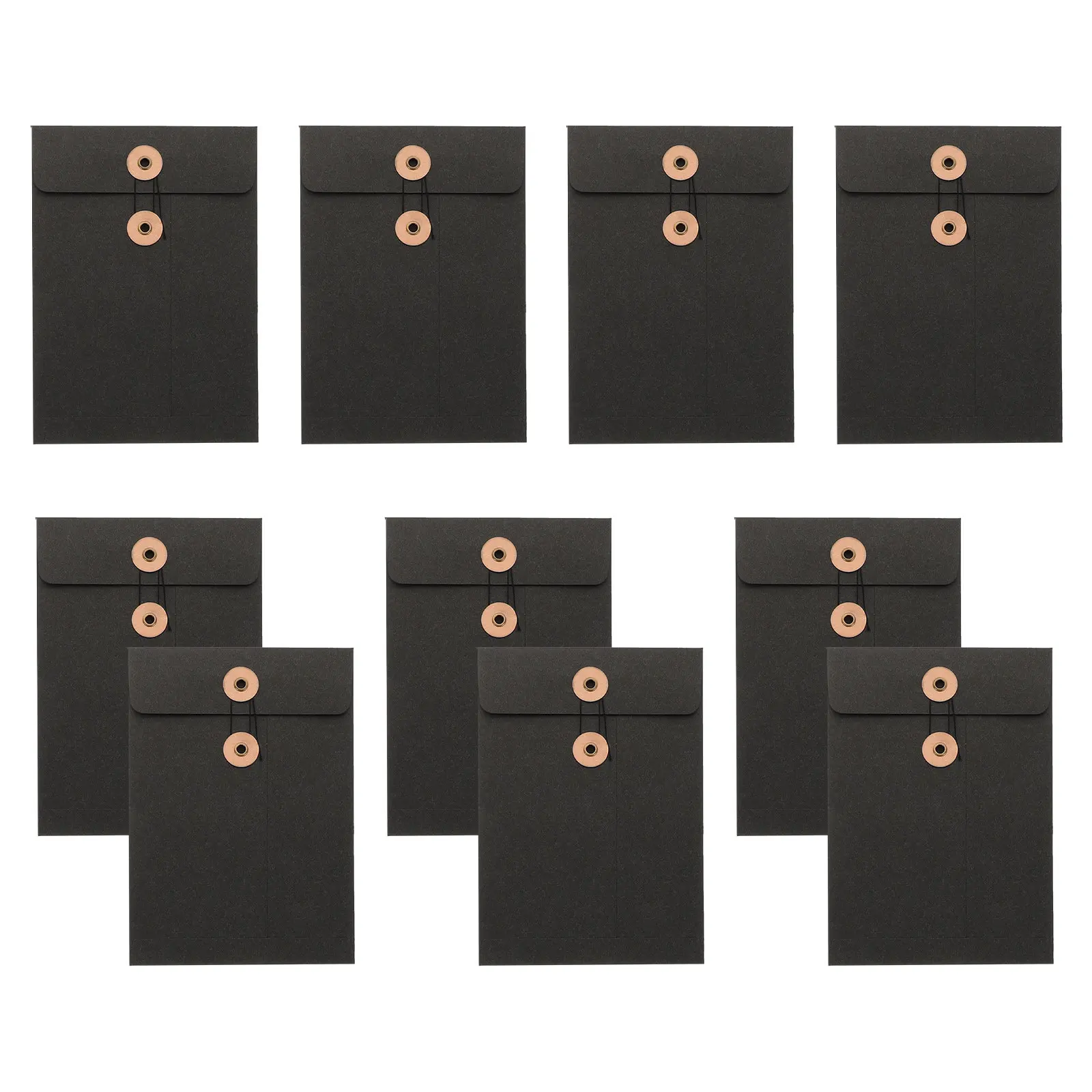 

10Pcs Kraft String Envelope File Bags Vintage Reusable Filing Jackets Office School Document Organizers Portable Paper Storage