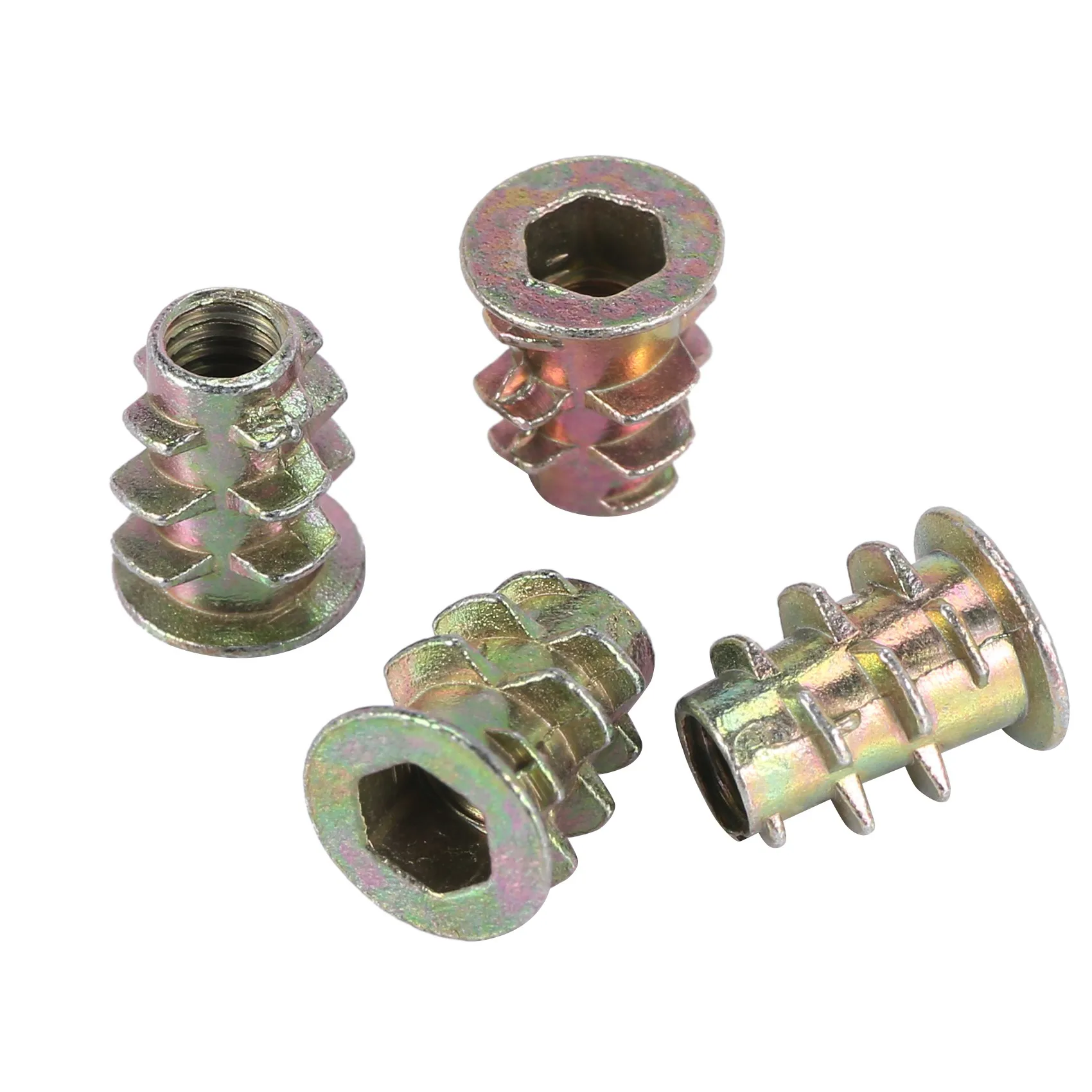 BISM1 M4x10mm واجهة الخيط المسمار إدراج المكسرات 60 قطعة للأثاث الخشبي