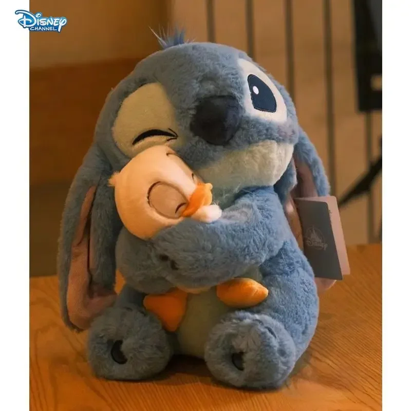 Disney cute doll cuddle Donald Duck Stitch plush toys skin-friendly material home bedroom plush doll girl birthday gift