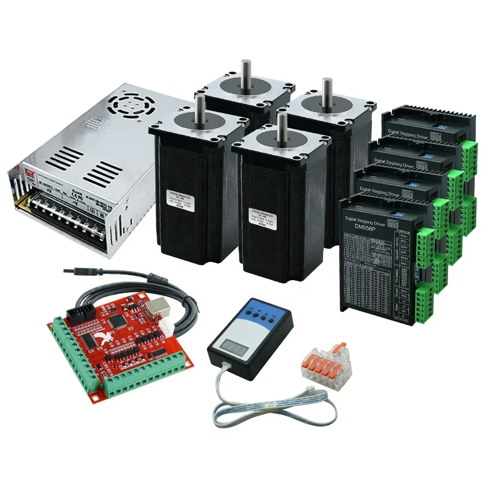 New Nema23 Motor 57HS76 DM556P With Speed Regulator Kit Nema 23 Stepper Motor 2 Nm Kit